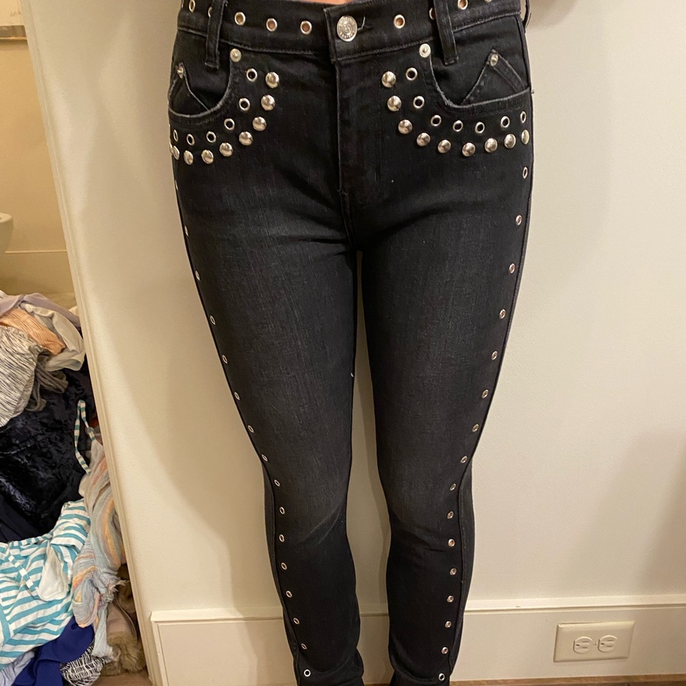 Current/Elliot studded jeans